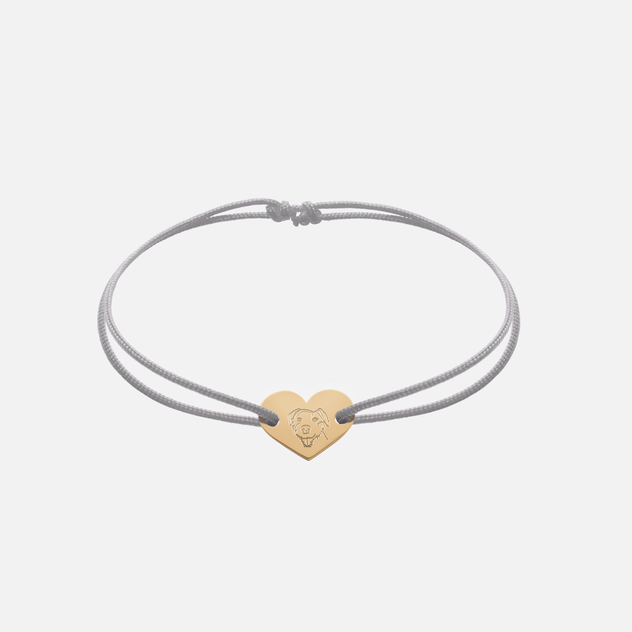 Freundschaftsband mit Herz (Gold)