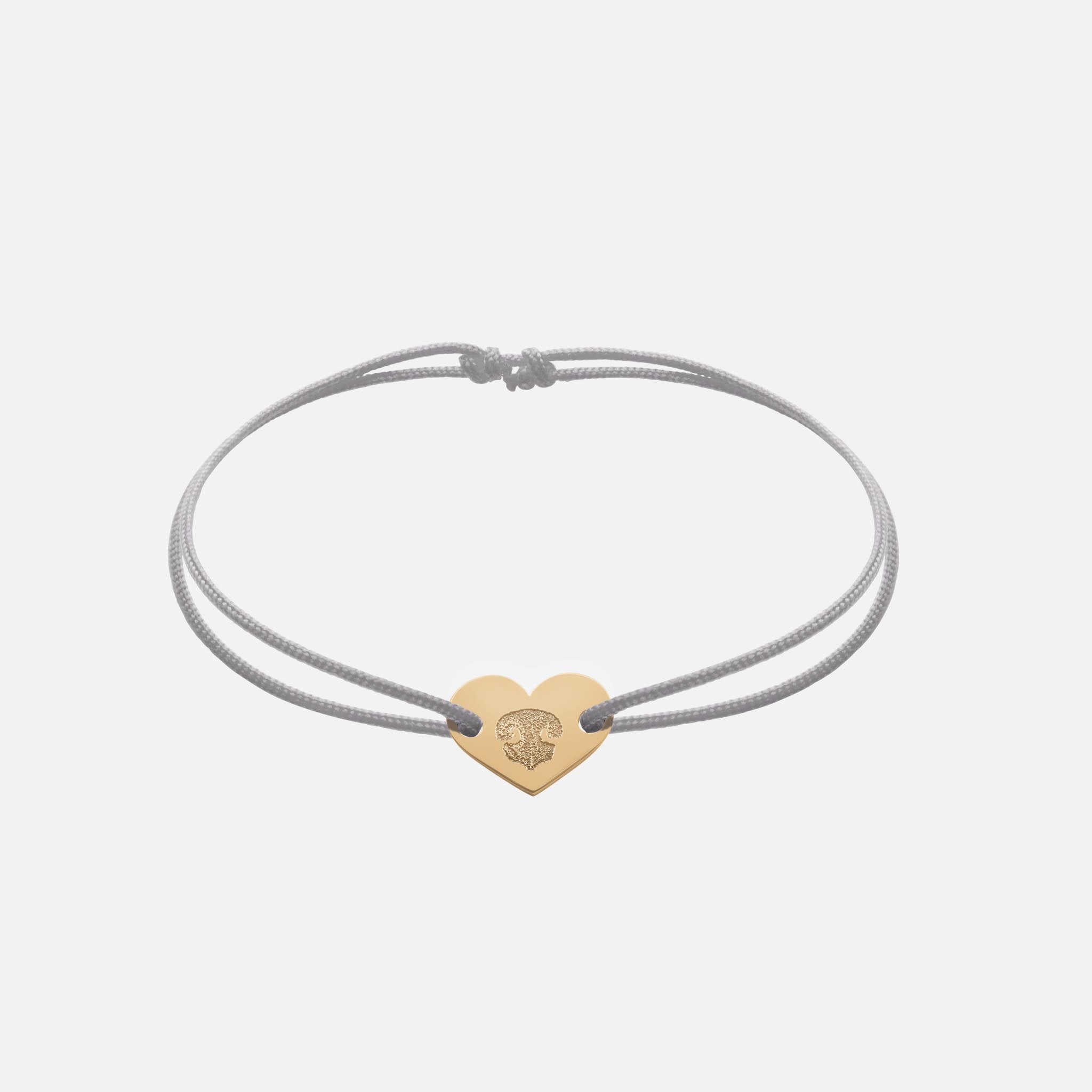 Freundschaftsband mit Herz (Gold)