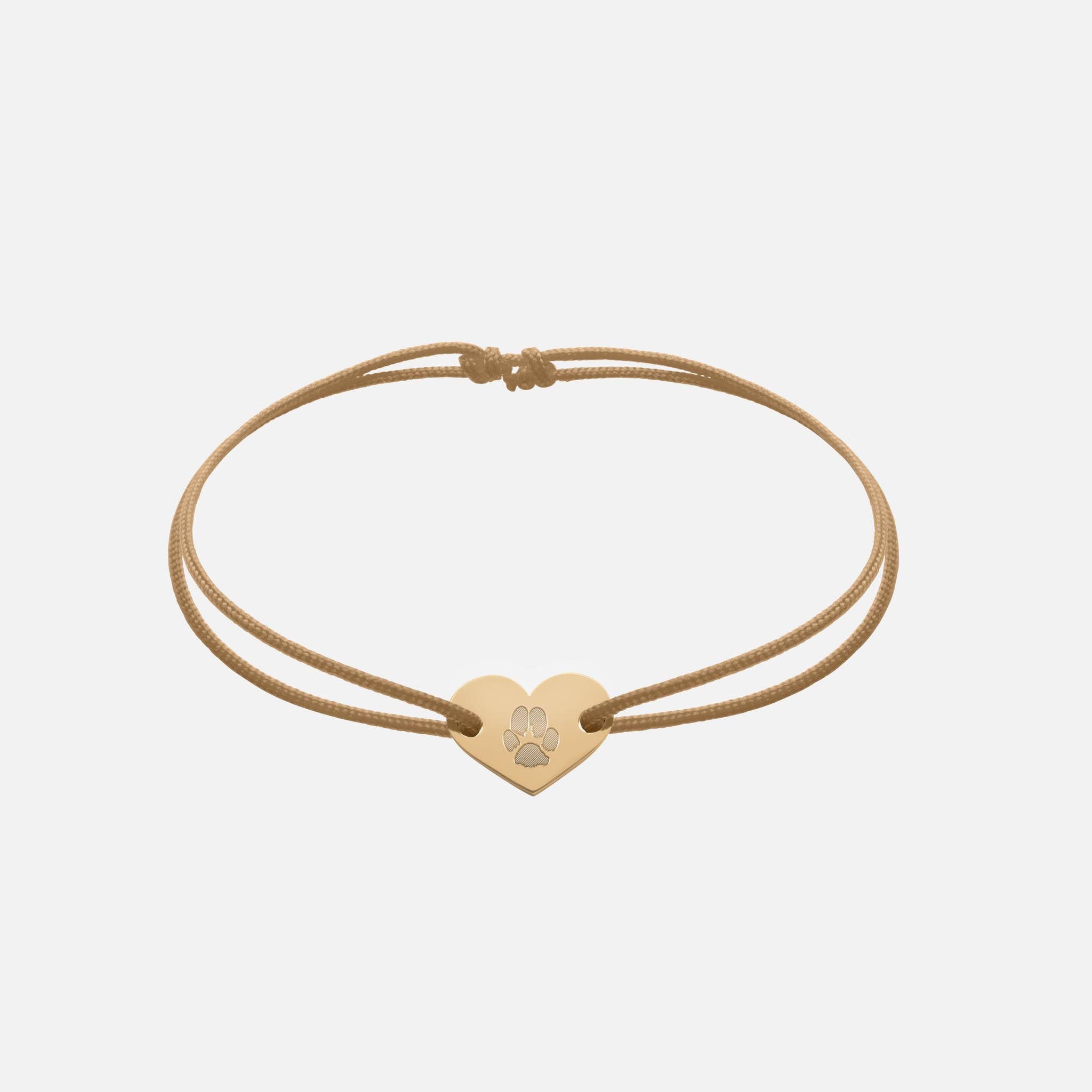 Freundschaftsband mit Herz (Gold)