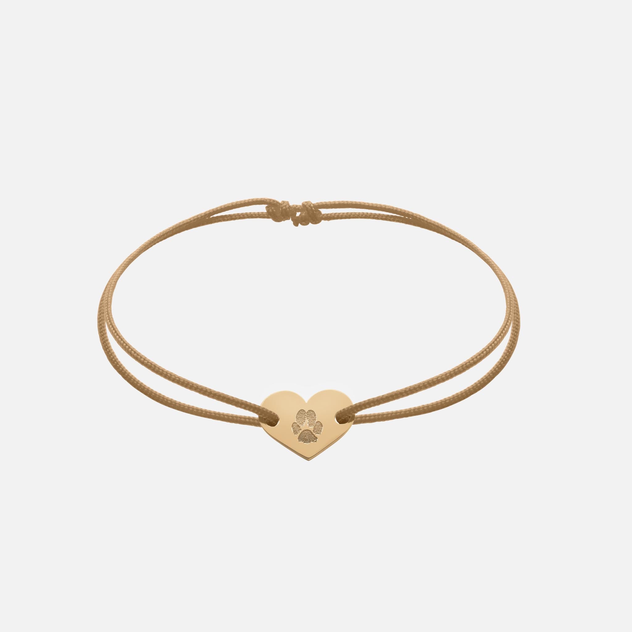 Freundschaftsband mit Herz (Gold)