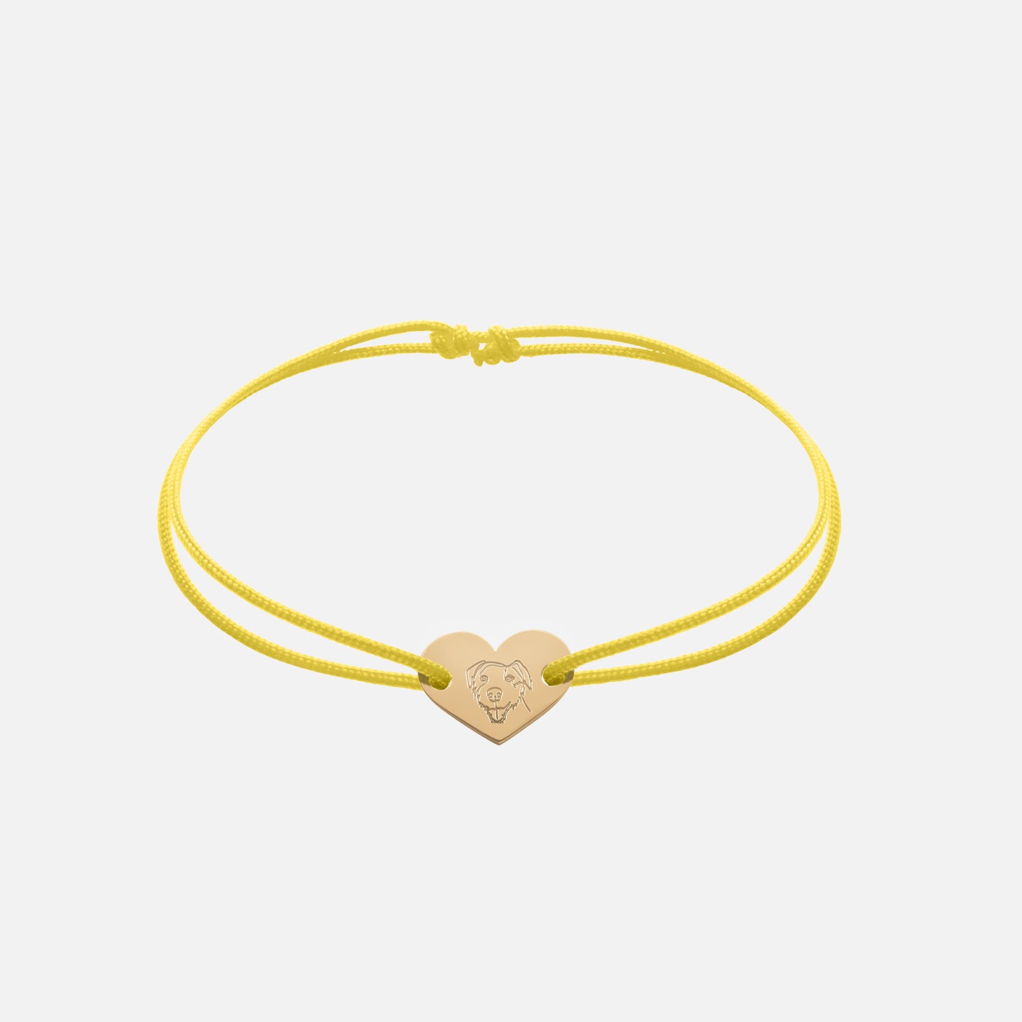 Freundschaftsband mit Herz (Gold)