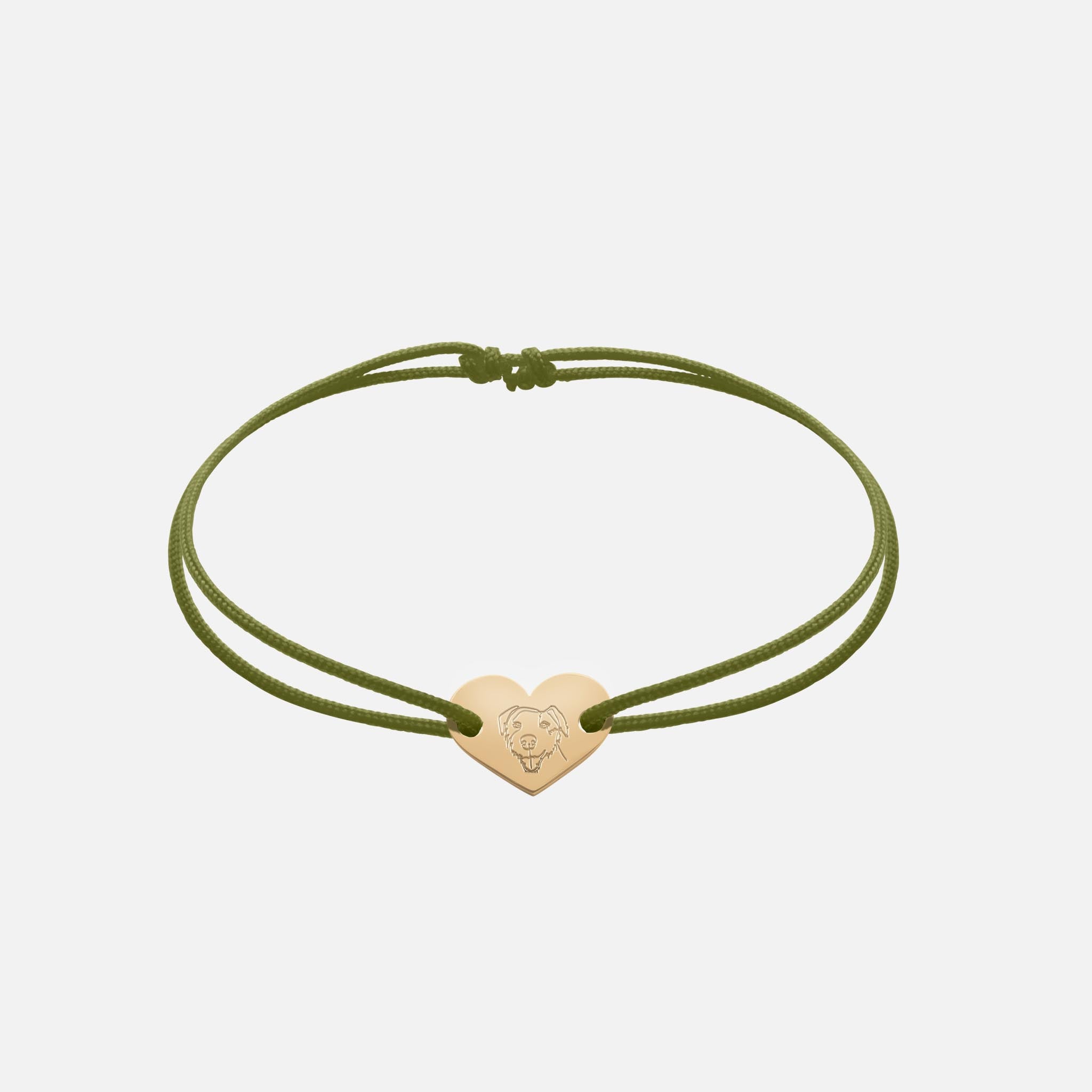 Freundschaftsband mit Herz (Gold)