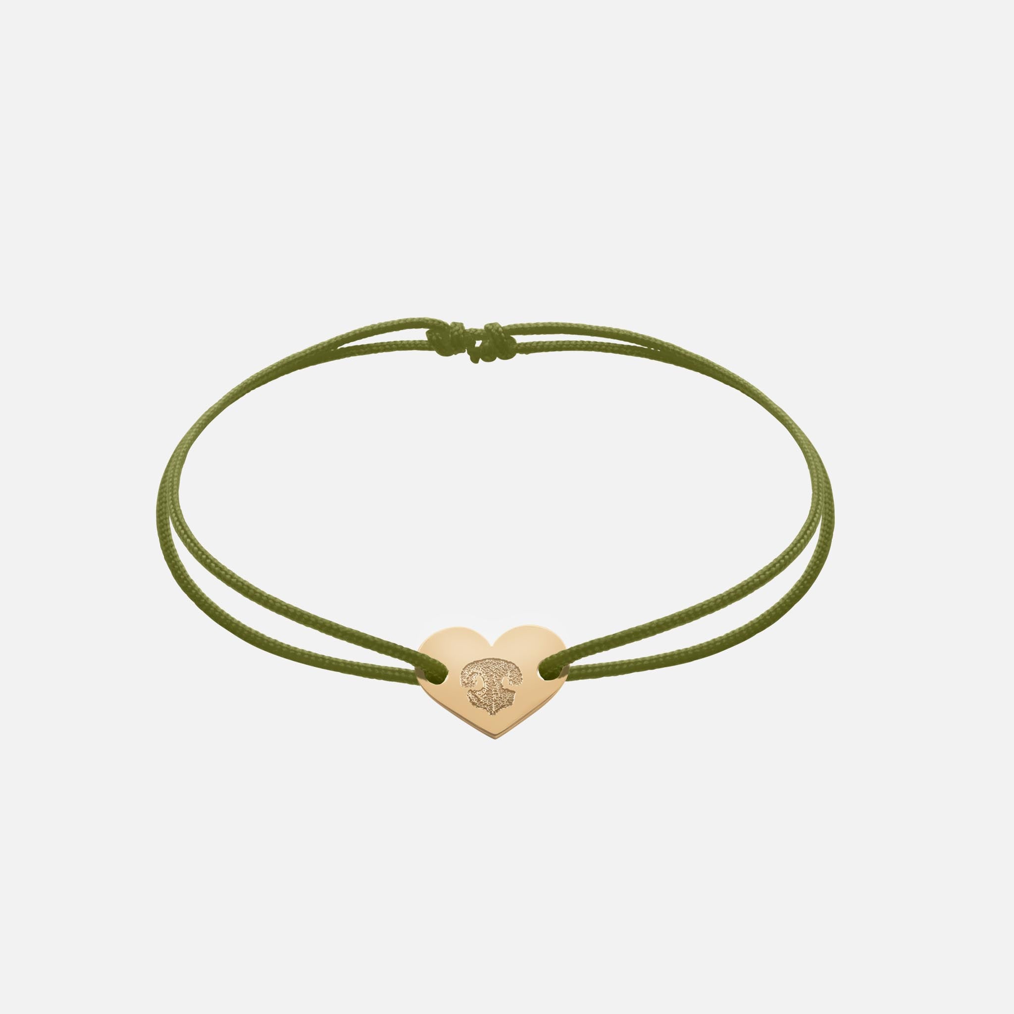 Freundschaftsband mit Herz (Gold)