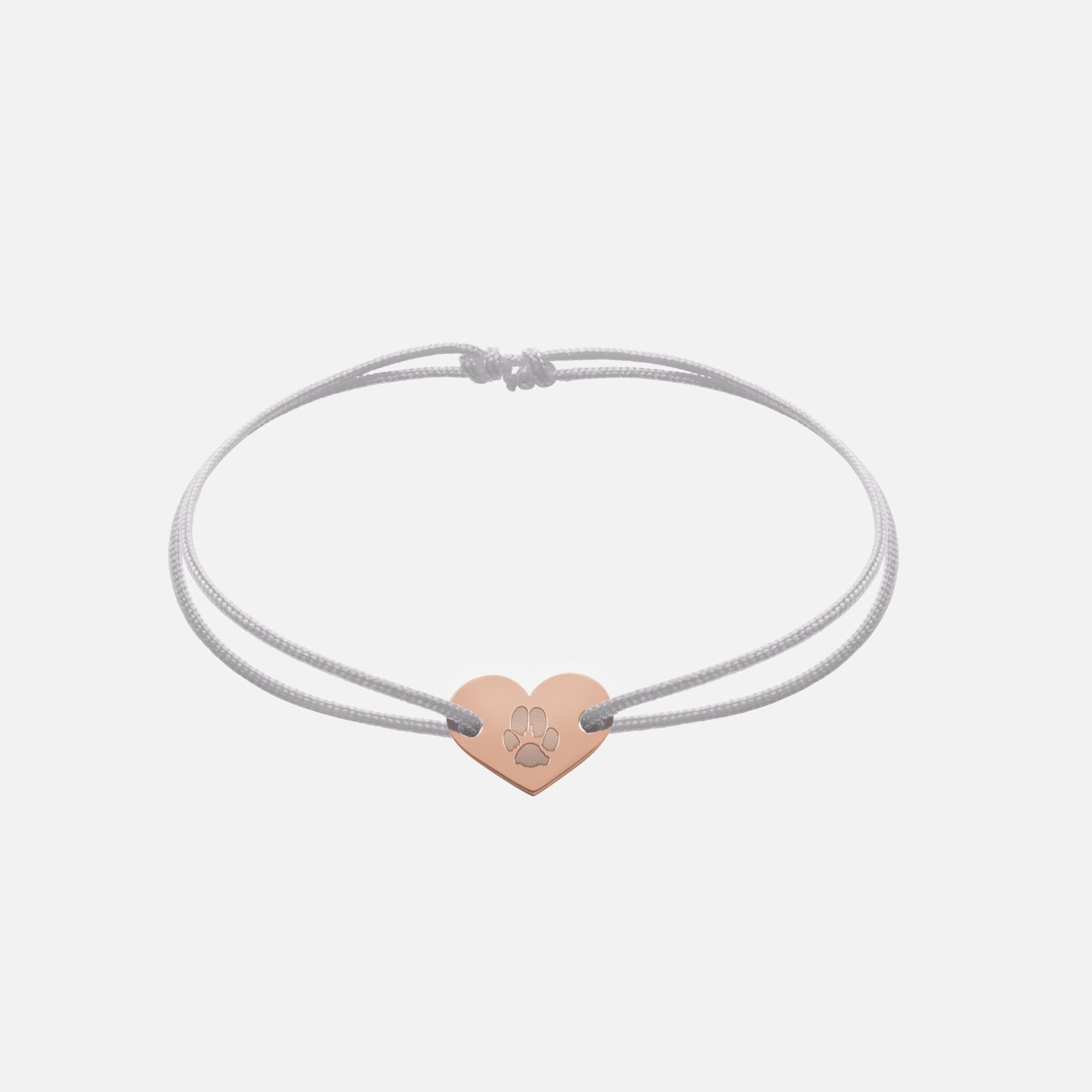 Friendship Bracelet With Heart Pendant (Rosegold)