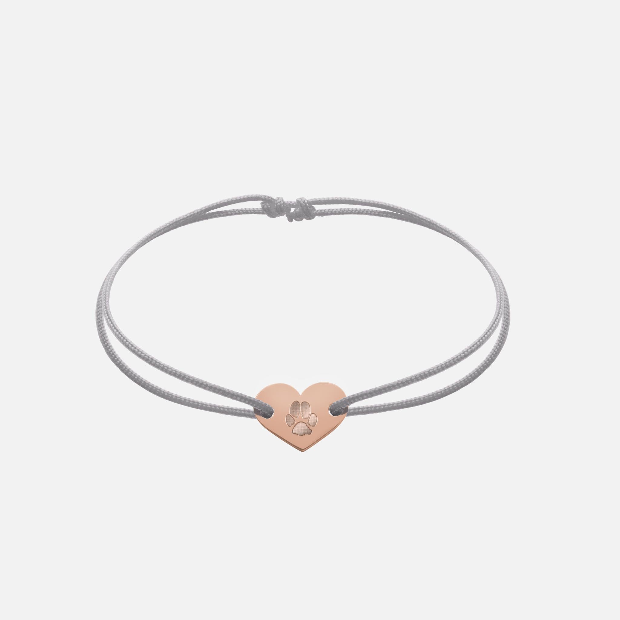 Friendship Bracelet With Heart Pendant (Rosegold)