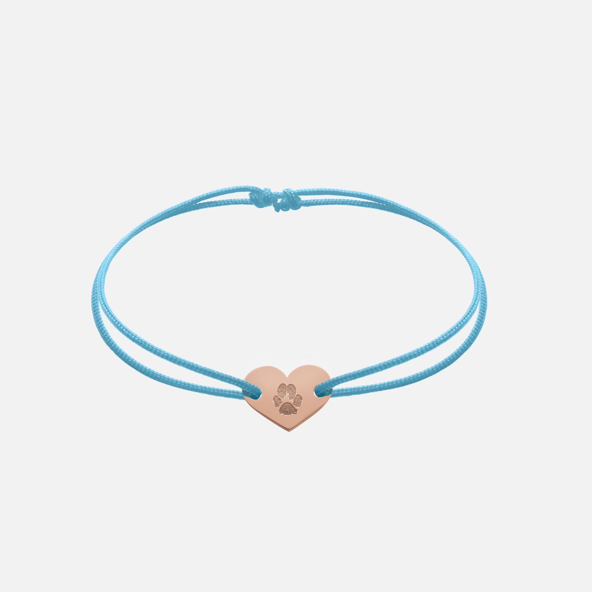 Friendship Bracelet With Heart Pendant (Rosegold)