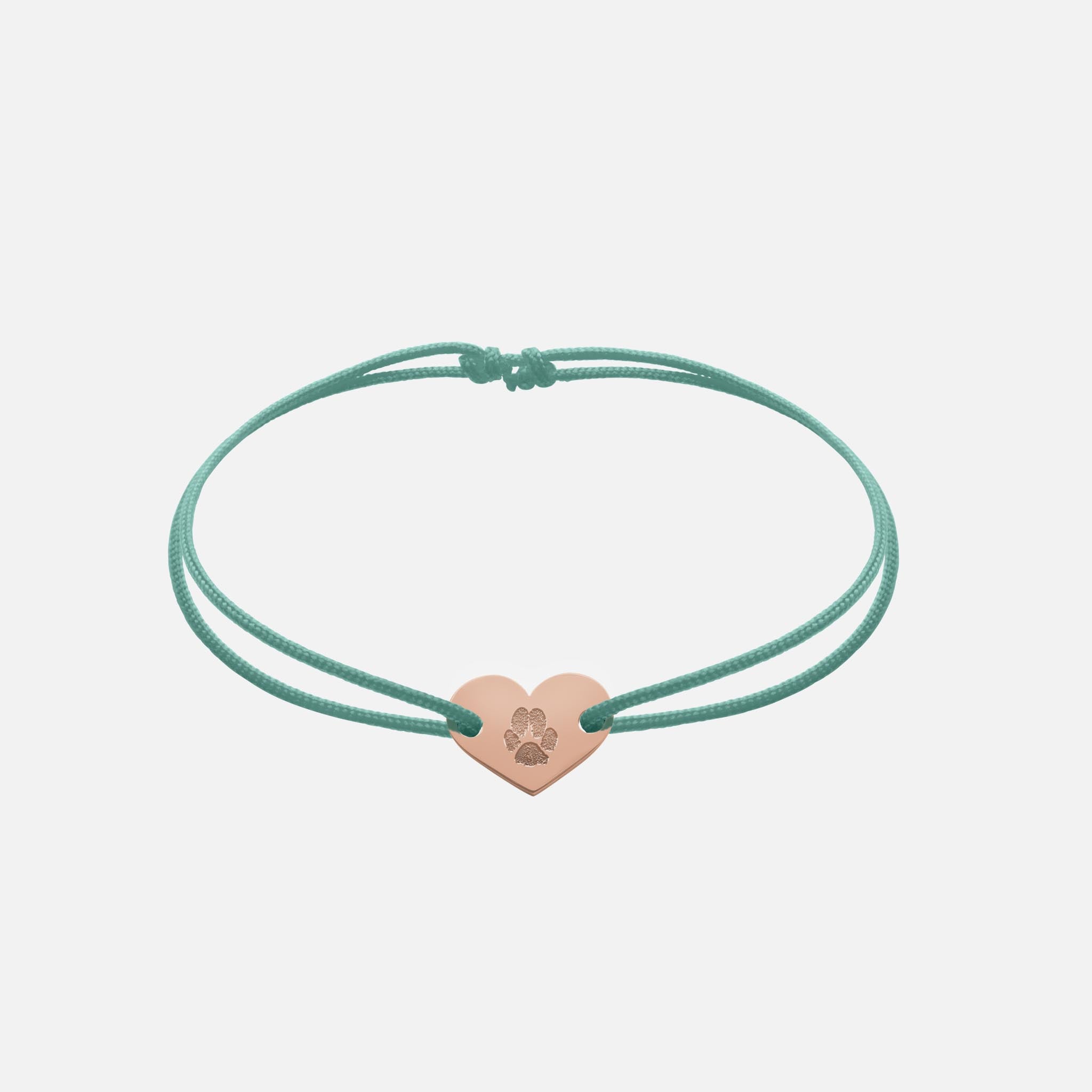 Friendship Bracelet With Heart Pendant (Rosegold)