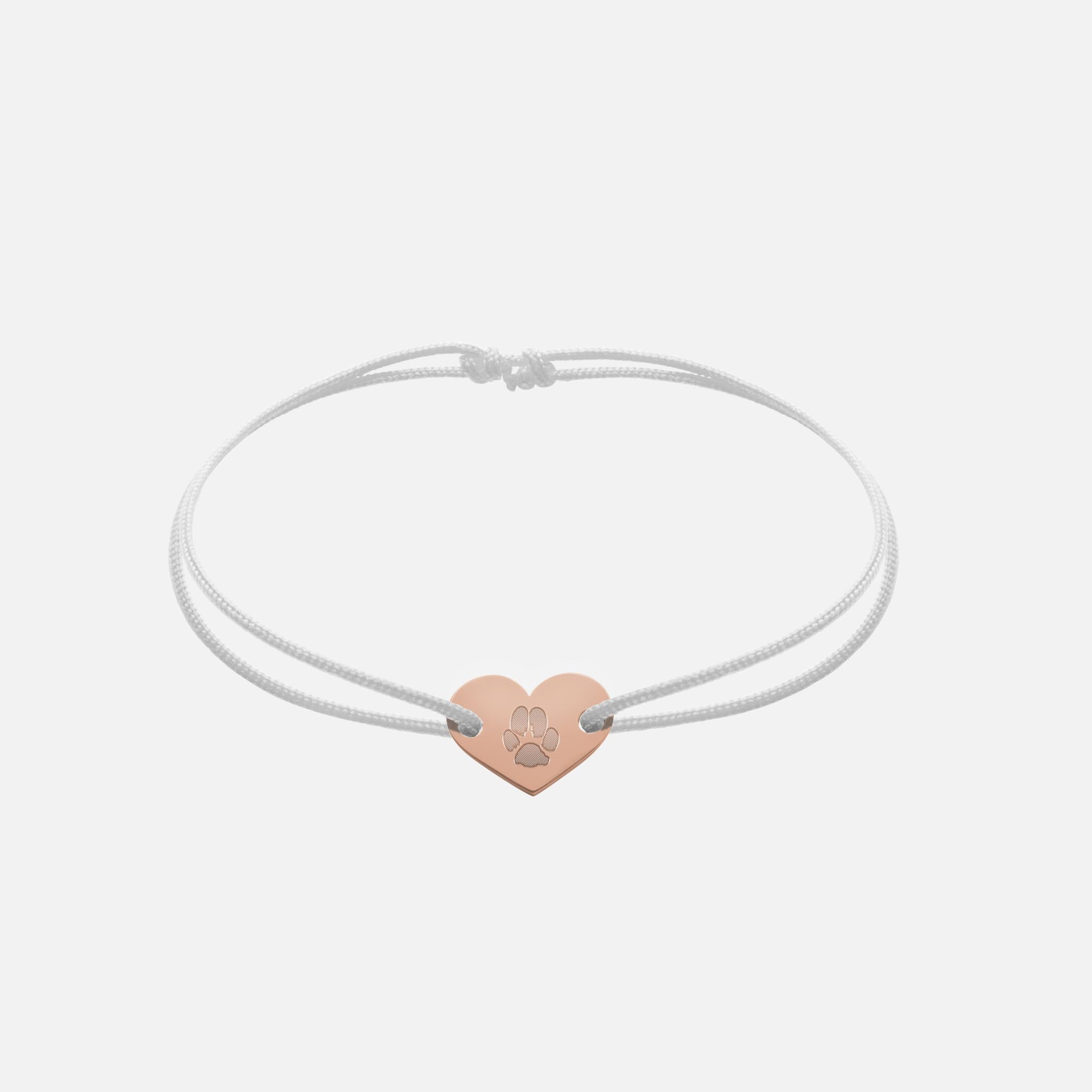 Friendship Bracelet With Heart Pendant (Rosegold)