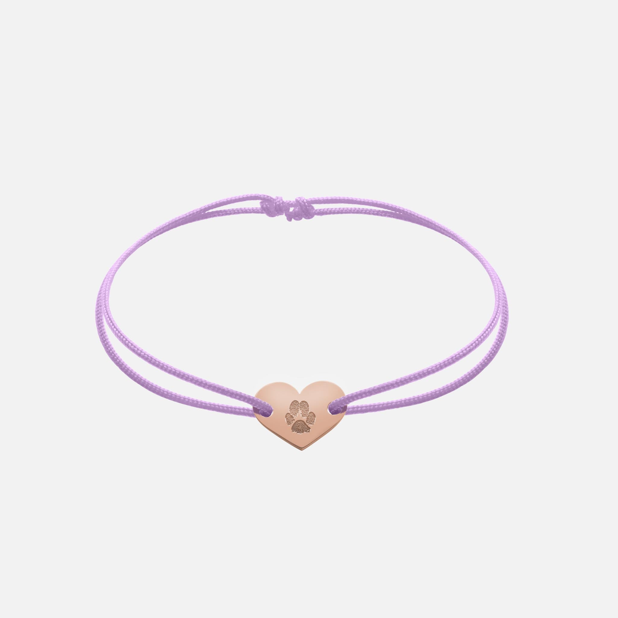 Friendship Bracelet With Heart Pendant (Rosegold)