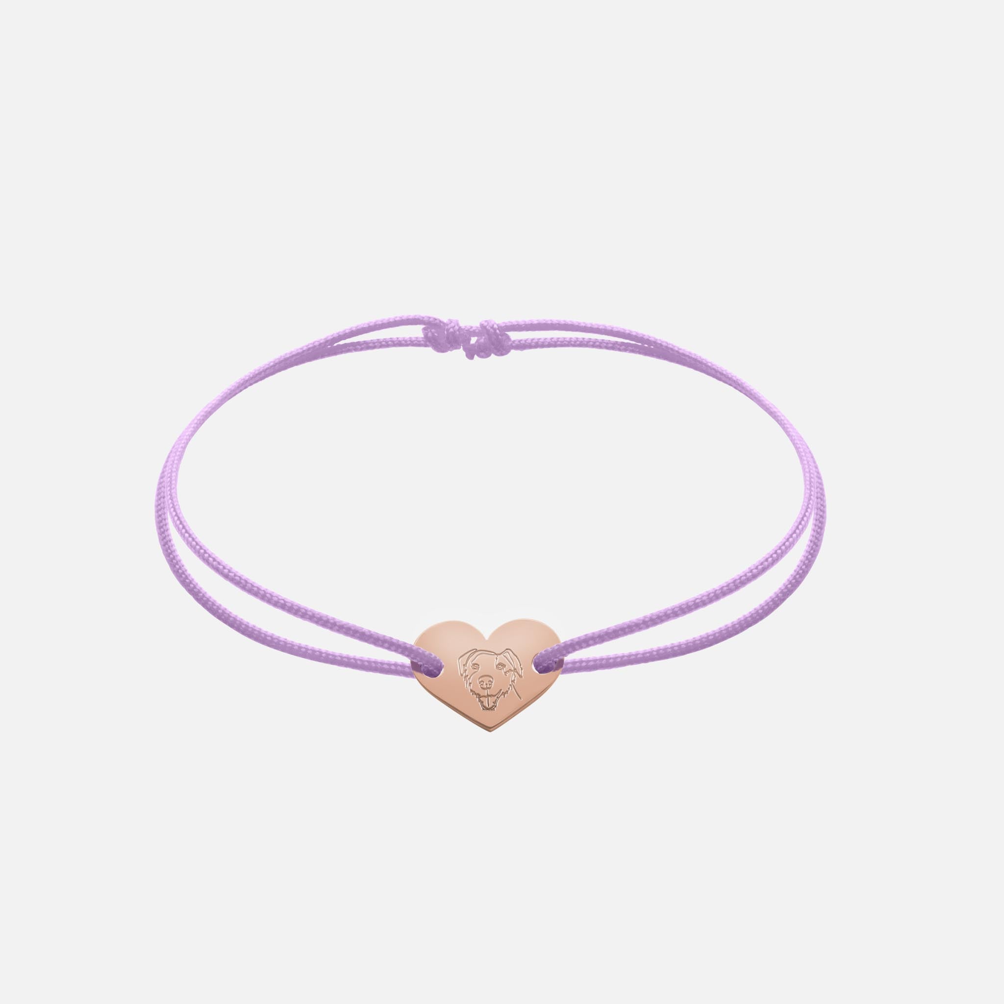 Friendship Bracelet With Heart Pendant (Rosegold)