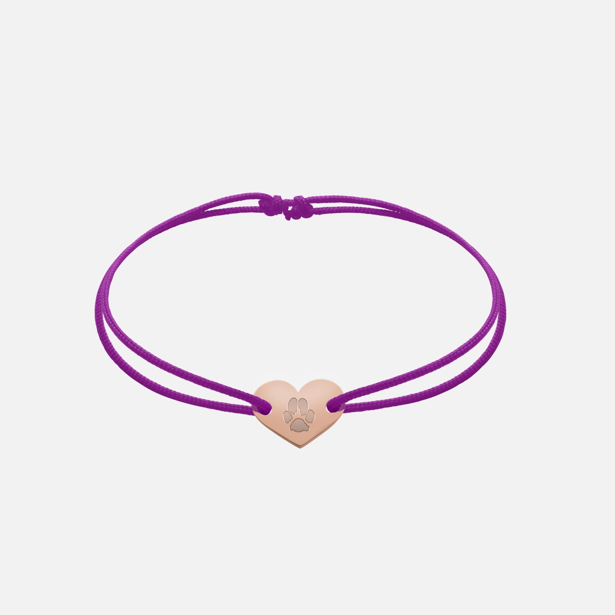 Friendship Bracelet With Heart Pendant (Rosegold)