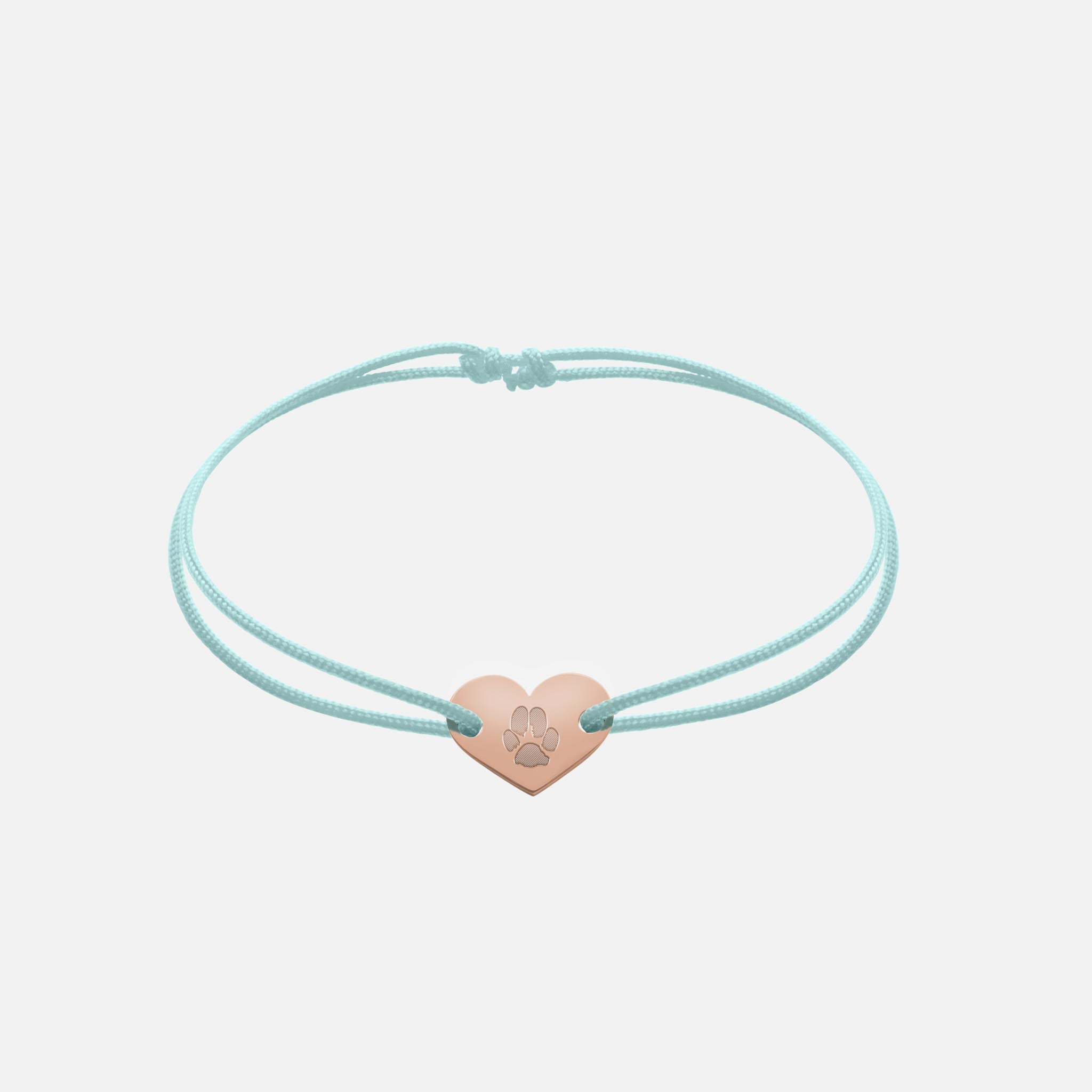 Friendship Bracelet With Heart Pendant (Rosegold)