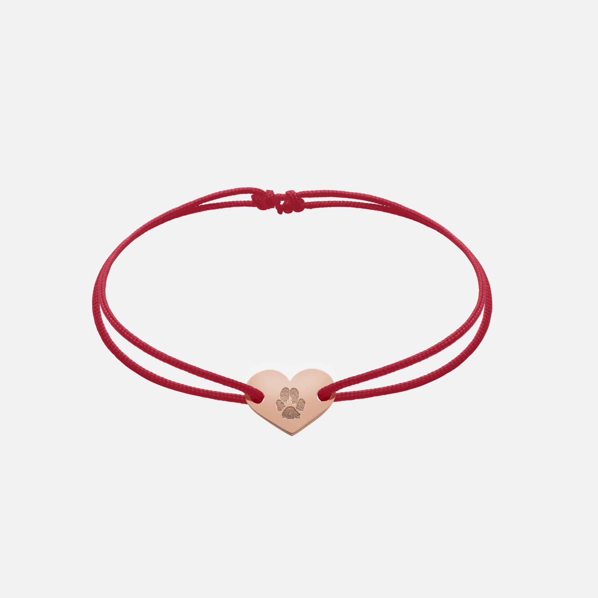 Friendship Bracelet With Heart Pendant (Rosegold)