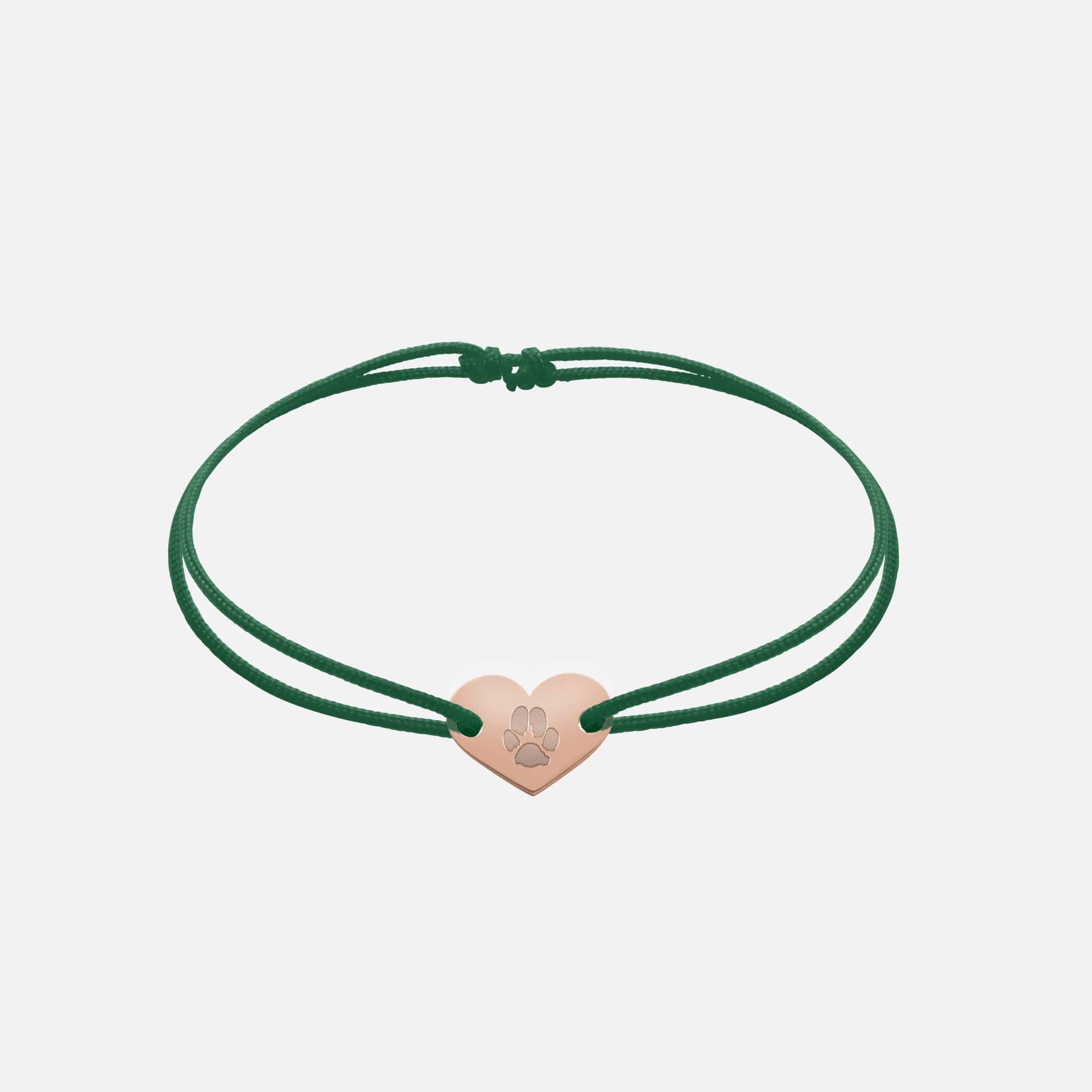 Friendship Bracelet With Heart Pendant (Rosegold)