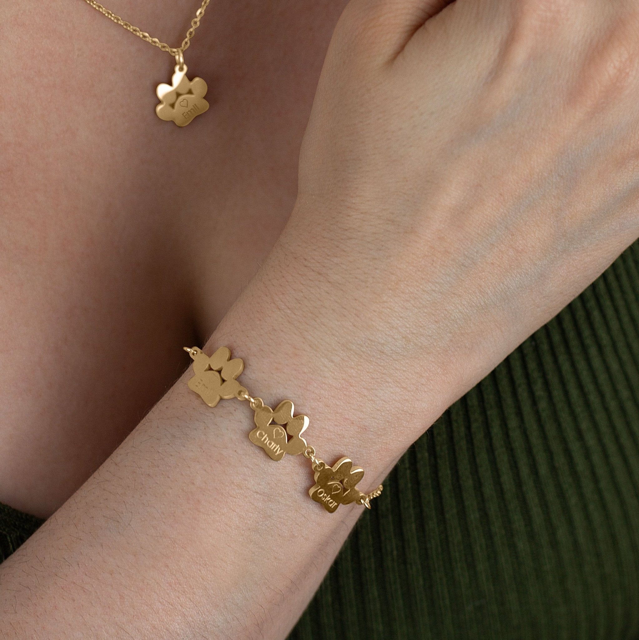 Armband mit drei Pfoten - Infinity Paws