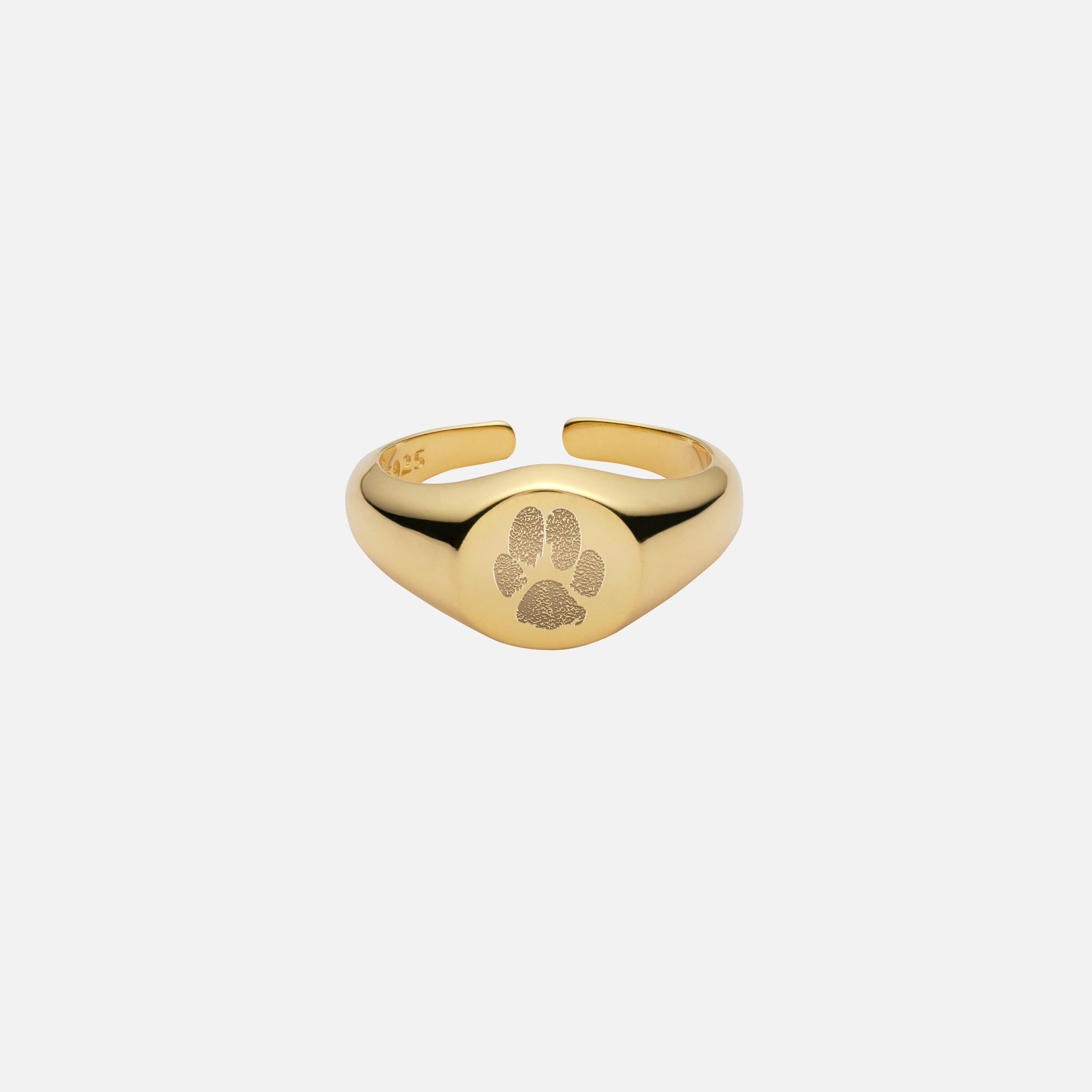 Ring mit rundem Siegel (klein) - Infinity Paws