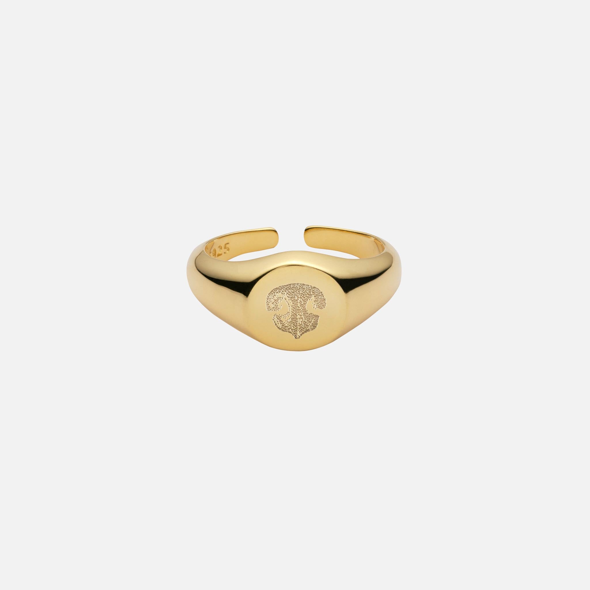 Ring mit rundem Siegel (klein) - Infinity Paws